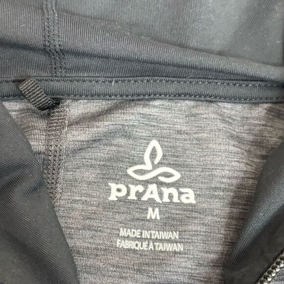 prAna Women's Charcoal Camelia Zip Hoodie Ruched Gray Space Dye size medium - Picture 8 of 8